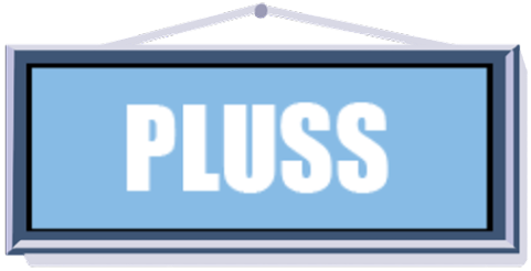 Plakat hvor det står pluss